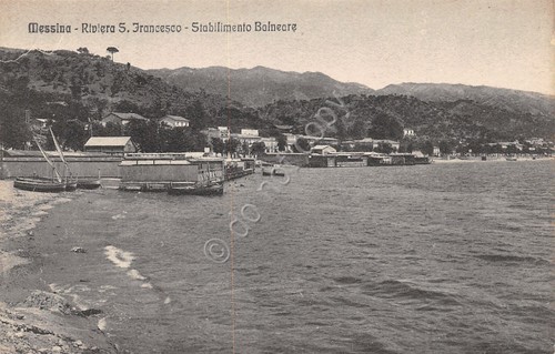 Cartolina Messina Riviera San Francesco Stabilimento Baln Ed. Micali Santi …
