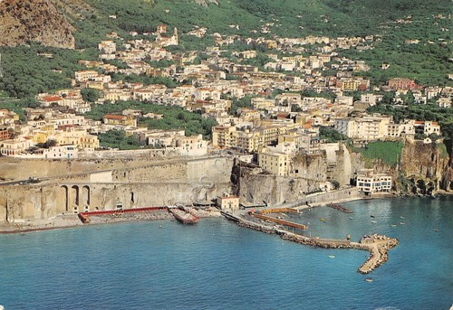 Cartolina Meta di Sorrento Panorama aereo 1979
