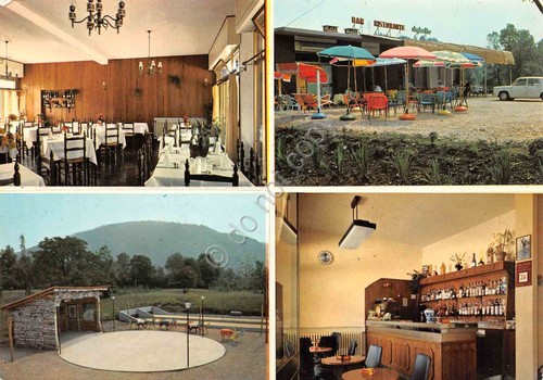 Cartolina Miasino Lago d'Orta Ristorante La Volpe varie vedute 1988