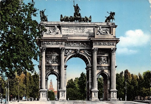 Cartolina Milano arco della Pace