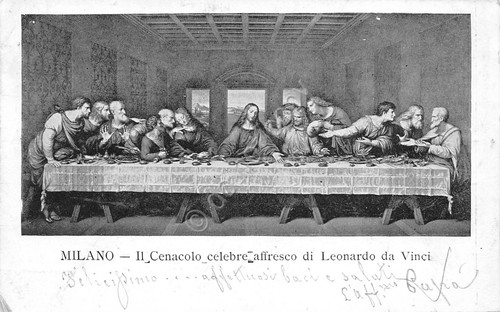 Cartolina Milano Cenacolo di Leonardo 1900 circa