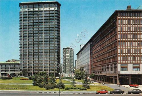 Cartolina Milano Centro Direzionale Grattacielo Servizi Tecnici Comune Telefoni
