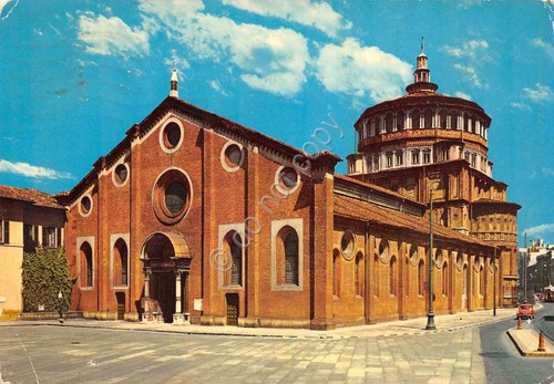 Cartolina Milano Chiesa Santa Maria delle Grazie Timbro Pellegrinaggi Dominicani
