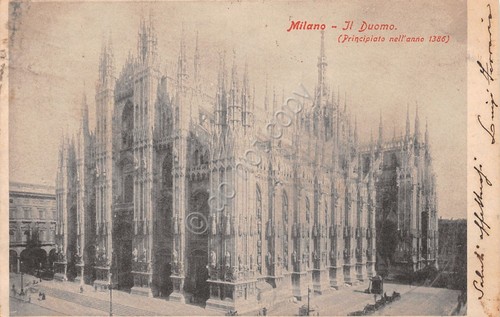 Cartolina Milano Duomo 1900 circa