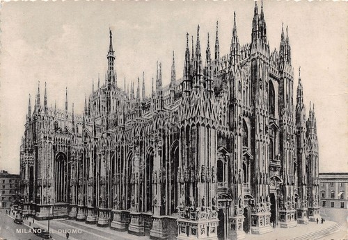 Cartolina Milano Duomo 1955