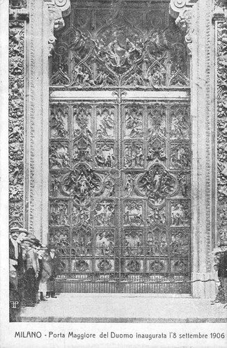 Cartolina Milano Duomo Porta Maggiore 1910?