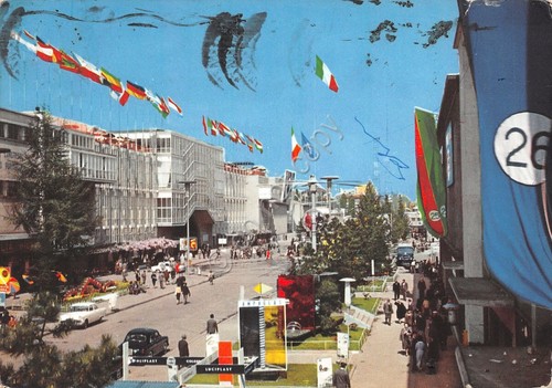 Cartolina Milano Fiera di Milano Padiglione delle Nazioni 1960