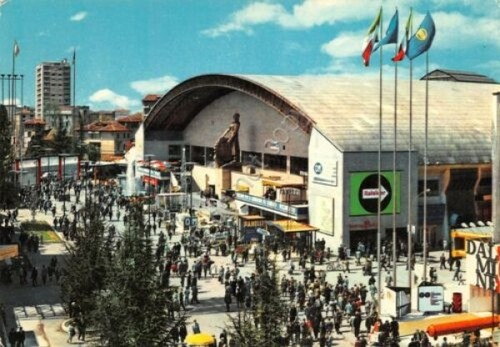 Cartolina Milano Fiera di Milano porta verso settore meccanica