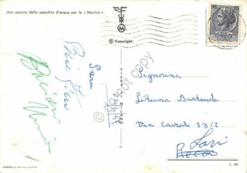 Cartolina Milano Fiera di Milano scorcio Nautica 1958