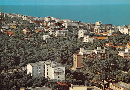 Cartolina Milano Marittima panorama delle case dall'alto anni '80