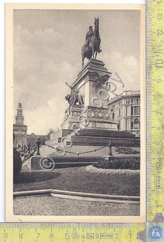 Cartolina Milano Monumento a Garibaldi anni '10?