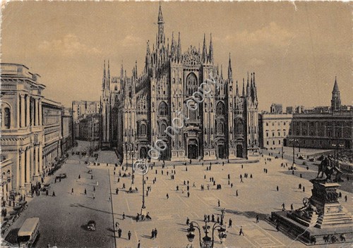 Cartolina Milano Piazza del Duomo 1964
