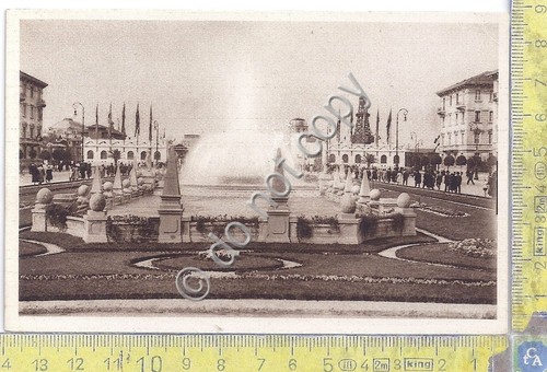 Cartolina Milano Piazza Giulio Cesare Fontana 4 Stagioni