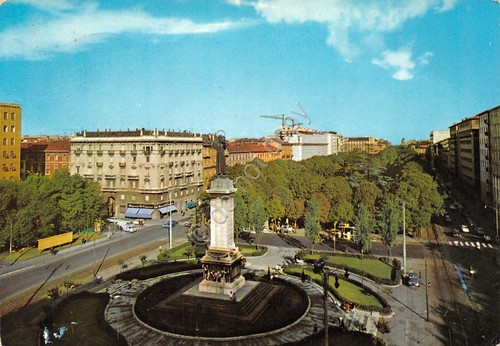 Cartolina Milano Piazza Risorgimento 1965