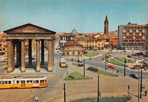 Cartolina Milano Piazzale XXIV Maggio Porta Ticinese tram case anni …