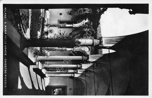 Cartolina Milano S. Maria delle Grazie Chiostro piccolo 1937