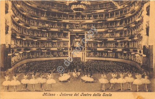 Cartolina Milano Scala Interno Balletto 1910