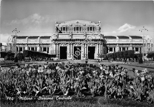 Cartolina Milano Stazione Centrale 1954