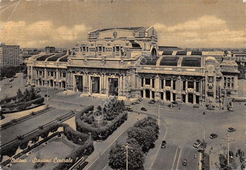 Cartolina Milano Stazione Centrale 1959