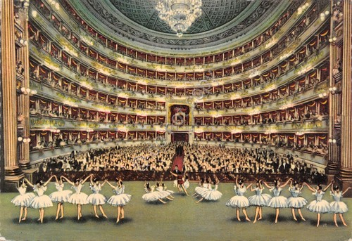 Cartolina Milano Teatro alla Scala interno Balletto