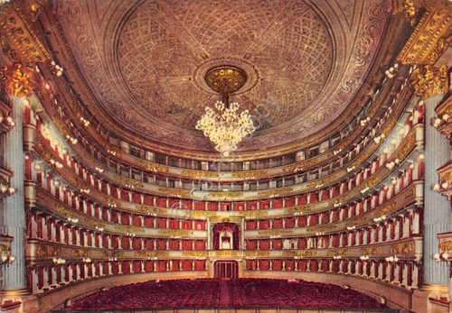 Cartolina Milano Teatro alla Scala Interno vuoto 1958