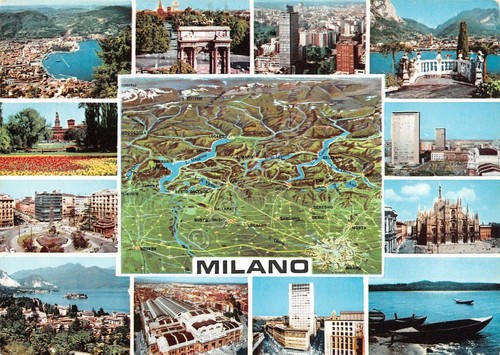 Cartolina Milano vedute 1966