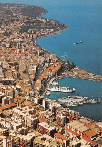 Cartolina Milazzo Riviera di Levante porto navi traghetto aliscafi anni …