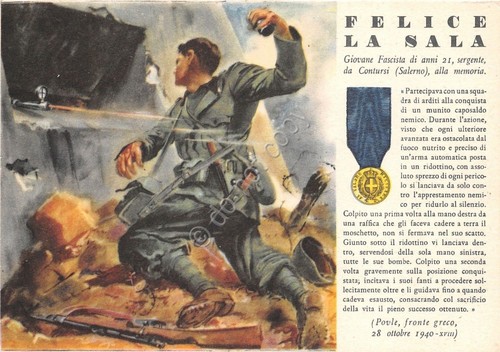 Cartolina Militare - WW2 Medaglie d'oro n. 13 - La …