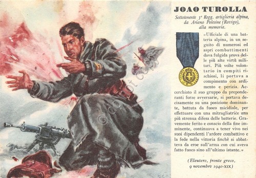 Cartolina Militare - WW2 Medaglie d'oro n. 17 - Turolla …