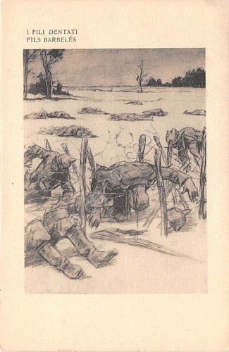 Cartolina Militare I fili dentati anni '10