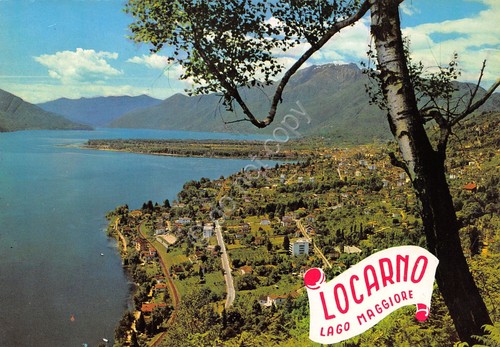 Cartolina Minusio Muralto Locarno panorama generale