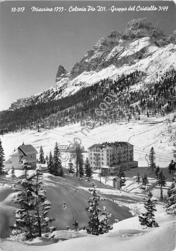 Cartolina Misurina Colonia Pio XII Gruppo Cristallo