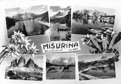 Cartolina Misurina vedute 1963