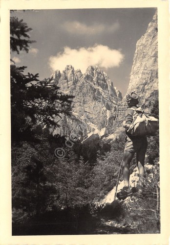 Cartolina Molveno Cima Roma Dolomiti del Brenta anni '40