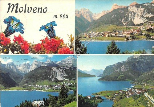 Cartolina Molveno vedutine 1958 (Trento)