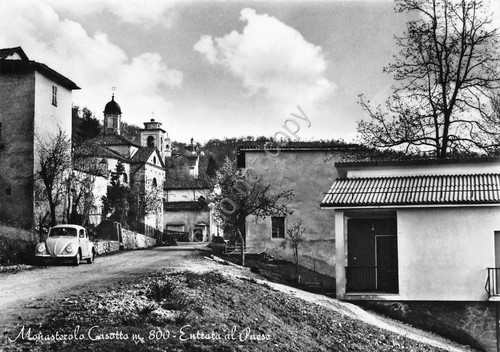Cartolina Monasterolo Casotto Entrata del paese 1971