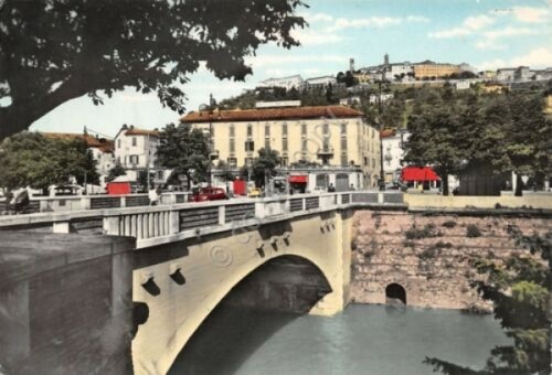 Cartolina Mondovì Panorama 1966 colorata al retro poesia Carducci