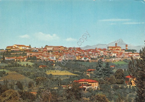 Cartolina Mondovì Piazza Convitto S. Teresa panorama anni '90