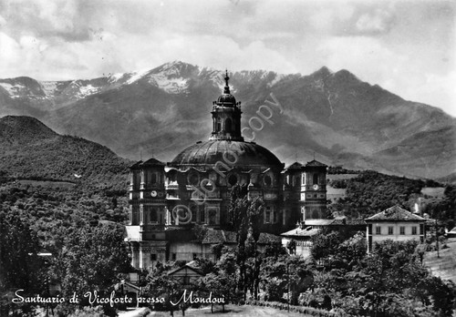 Cartolina Mondovì Santuario di Vicoforte 1964
