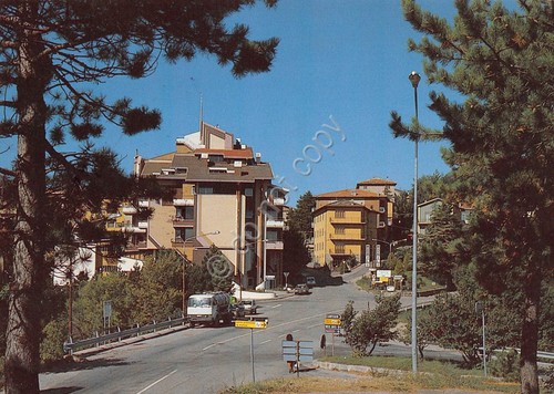 Cartolina Monghidoro Ingresso al paese dalla Futa