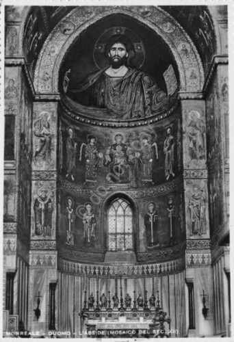 Cartolina Monreale Duomo L'Abside 1951 Timbro ERP