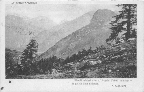 Cartolina montagna - poesia - variante - 1916