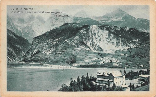 Cartolina montagna paesaggio poesia Leopardi