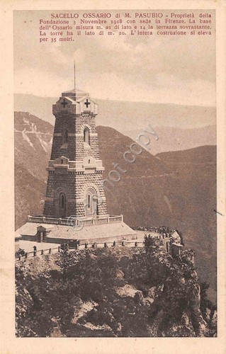 Cartolina Monte Pasubio Sacello Ossario