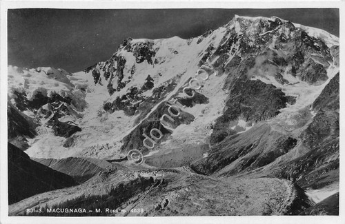 Cartolina Monte Rosa Macugnaga Edizioni Brunner