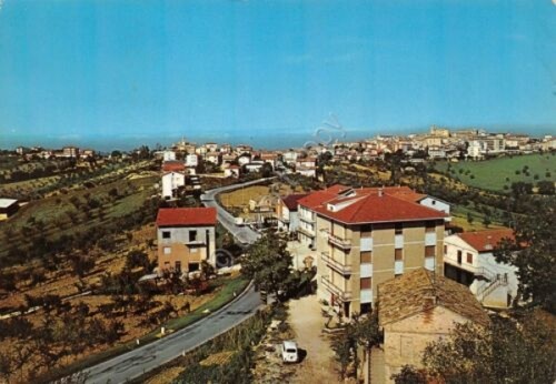 Cartolina Monte San Giusto Via Fermana panorama 1977