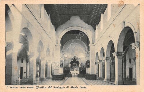 Cartolina Monte Santo Basilica del Santuario Interno