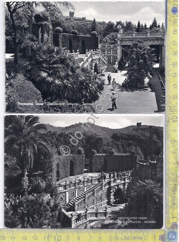 Cartolina Montecatini 2 cartoline Stabilimento Tettuccio anni '50/'60 (Pistoia)