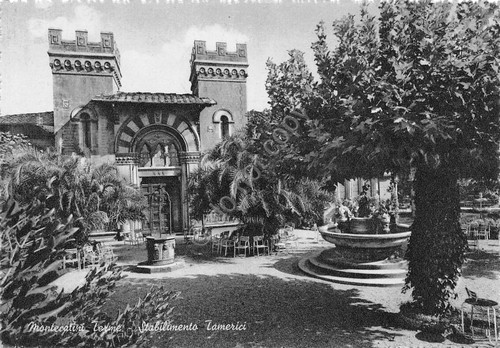 Cartolina Montecatini Terme Stabilimento Tamerici 1957 Timbro Terme