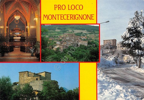 Cartolina Montecerignone Pro Loco 4 vedute